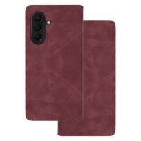 Išmanusis zomšinis dėklas Samsung Galaxy A27 5G, bordo spalvos