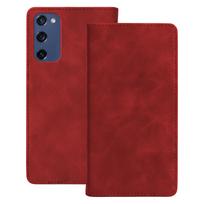 Išmanusis Suede dėklas, skirtas Samsung Galaxy S20 FE / S20 Lite / S20 FE 5G, raudonas