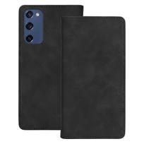 Išmanusis Suede dėklas, skirtas Samsung Galaxy S20 FE / S20 Lite / S20 FE 5G, juodas