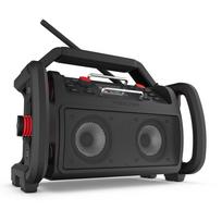 Statybinis radijas PerfectPro ROCKPRO DAB+ Bluetooth FM IP65, juodas