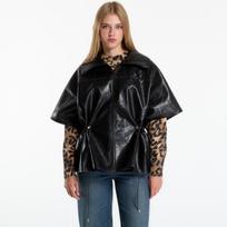Desigual Poncho Leather Effect Jacket Black - Dydis Universalus (26WAIP022000 Striukės)