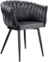 Bipohome Pinta veliūro kėdė COFTON Juodas VELVET graphite