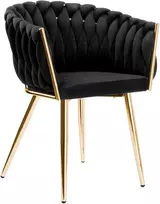 Bipohome Pinta veliūro kėdė COFTON Gold VELVET Juodas