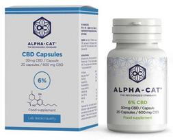 Alpha-CAT CBD kapsulės 20 × 30 mg, 600 mg CBD, 32 g