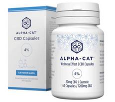 Alpha-CAT CBD kapsulės 60 × 20 mg, 1200 mg CBD, 32 g