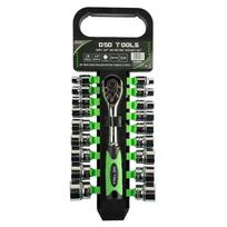 19 VNT. 3/8″ GALVUČIŲ RINKINYS SU TERKŠLE, 6–24 mm6-24mm  DS1339