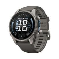 Išmanusis laikrodis Garmin Fenix 9 – 43mm, Titanium with Pebble Grey Silicone Band