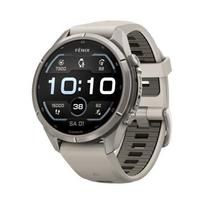 Išmanusis laikrodis Garmin Fenix 9 Pro – 43mm Titanium with Fog Grey/Dark Sandstone Silicone Band