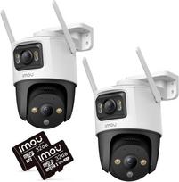Rinkinys 2 IP kamerų IMOU Cruiser Dual 10MP (5MP + 5MP) su 32GB atminties kortelėmis