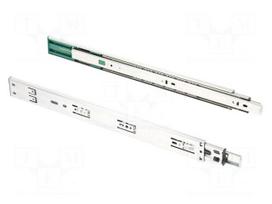 Ball guide | zinc plated steel | L: 300mm | 40kg | silent closing