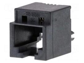 Connector: RJ45 | female | PIN: 6 | vertical | on PCBs | THT | black | 6p4c