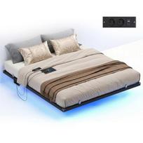 Lovos rėmas VASAGLE, 160 × 200 cm, LED, 2 lizdai, USB-C, 2 USB-A, 160 × 200 cm