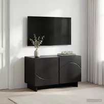 Televizoriaus stovas 60 x 34,5 x 40 cm Juoda Apdirbta mediena