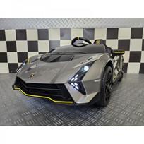 Elektrinis vaikiškas automobilis Lamborghini Auténtica, 12 V, metalinės pilkos spalvos