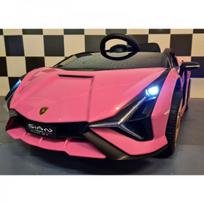 Elektrinis vaikiškas automobilis Lamborghini Sian, rožinis