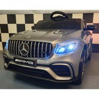 Elektrinis vaikiškas automobilis Mercedes GLC 63, vienvietis, 12 V, metalinės sidabro spalvos