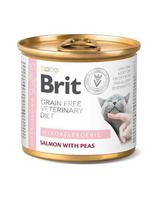 BRIT Veterinary Diet Hypoallergenic Salmon&Pea katėms, sergančioms alergija 12x200 g