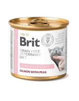 BRIT Veterinary Diet Hypoallergenic Salmon&Pea katėms, sergančioms alergija 24x200 g
