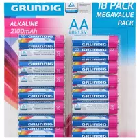 AA / LR6 šarminės baterijos Grundig, 18 vnt