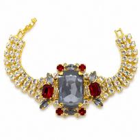 Apyrankė „Aurora (Dark Grey Ignite / Light Siam)“ su Swarovski™ kristalais