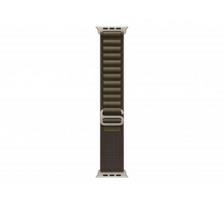 APPLE 49mm Dark Olive Alpine Loop - Medium - Natural Titanium Finish | Apple