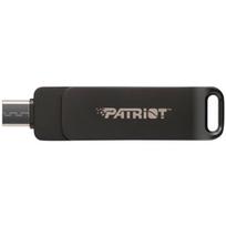 Patriot Rage R550 USB atmintinė PE256GR550DSAD, 256GB, 100MB/s, USB Type-A, USB Type-C, pasukamas dizainas, juoda
