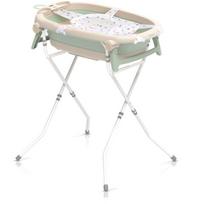 Neno LUCY STAND sulankstoma kūdikių vonelė su rėmu, 30 kg, stačiakampė, 1 lentyna, balta, smėlio, mėtų