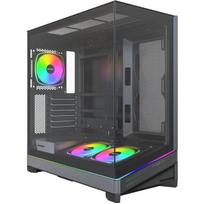 Montech kompiuterio korpusas SKY 3 (B), ATX/BTF/micro ATX/Mini-ITX, juodas, grūdintas stiklas, ARGB, 2x USB 3.0