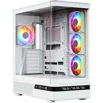 Modecom kompiuterio korpusas Volcano AQ200 ARGB Midi White MC-A-AQ200-4FA-W, Midi bokštas, ATX, 4x 120 mm ARGB ventiliatoriai