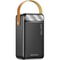 Awei Nešiojamasis akumuliatorius PA-82 AWE000316, 60000 mAh, 65 W, 2x USB Type-C, 3x USB 2.0 Type-A, Li-poly, LED ekranas