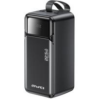 Awei Nešiojamas akumuliatorius PA-106 AWE000312, 50000 mAh, 22,5 W, 2x USB-C, 2x USB-A, PD, Li-ion, Li-poly, juodas, LED ekranas