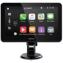 Sencor automobilio multimedijos centras SCT M750BWT, 7 coliai, 1024x600 pikselių, 1080P, CarPlay, Android Auto, Bluetooth 5.0
