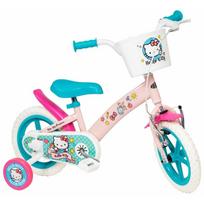 Toimsa vaikiškas dviratis TOI1149, 12 colių, Hello Kitty, 4 ratai, putų ratai, plastikas, plienas, žalias, rožinis, 3-5 metai
