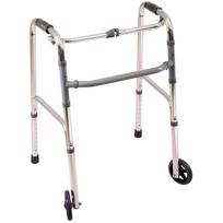Reha Fund reabilitacinis vaikštynė RF-131/S, 490mm, 600mm, 2.7kg, 97cm, 79cm, 100kg, 4 kojos, 2 ratai, aliuminis, pilkas