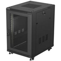 Lanberg grindų serverių spintelė FF01-6818-23B, 18U, 600x800mm, 973mm, 800kg, IP20, 210°, 4 ventiliatoriai, 2mm, juoda
