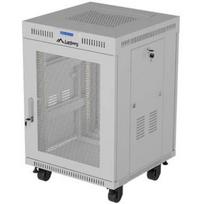 Lanberg serverių spinta FF01-6815-23SL, 15U, 600x800mm, perforuotos durys, LCD, pilka, IP20, 1200kg, 4 ventiliatoriai