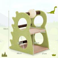 2 pakopų kačių draskymo postas Dinozaurų kačių namelis