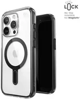 Speck Presidio Perfect-Clear ClickLock & Magsafe - dėklas skirtas Apple iPhone 15 Pro Clear / Frosted Juodas / Slate Pilkas