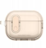 Permatomas smėlio spalvos dėklas AirPods Pro 2 apsaugai AmazingThing