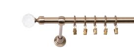 Vienguba Užuolaidų Strypas 400 Cm 19 Mm Golden Antique Belluna Silent Rings On Swivels