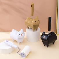 Cute Lint Roller“ namų gyvūnų plaukų valiklio rinkinys, Balta rankena + 11 popieriaus rulonų (iš viso 660 ašarų)