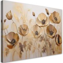 Paveikslas Ant Drobės, Aguonos Gėlės Boho Beige Sepia
