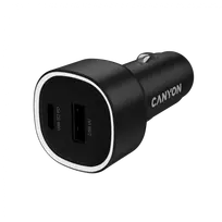 CANYON automobilinis įkroviklis OnDrive 48 PD 48W USB-A+USB-C Juodas