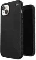 Speck Presidio2 Grip - dėklas skirtas Apple iPhone 15 Plus / 14 Plus su MICROBAN coating Juodas / Juodas / Baltas