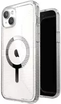 Speck Gemshell Grip + MagSafe - dėklas skirtas Apple iPhone 15 Plus / Apple iPhone 14 Plus Clear / Chrome Finish