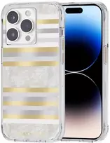 Case-Mate Pearl Stripes MagSafe - dėklas decorated su mother-of-pearl skirtas Apple iPhone 14 Pro Pearl Stripes