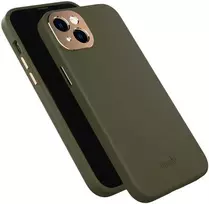 Dėklas Moshi Napa MagSafe - Leather case for Apple iPhone 14 Max Juniper Žalias