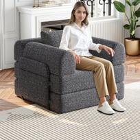 Chenilės sofa-lova, plieno rėmas, laikymo skyrius, 1 vnt