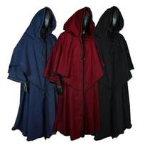 Monks Grim Reaper Wizard Wizard Cosplay Anime Helovino Kostiumas Moterims Steampunk Me, Black_XXL