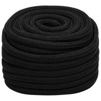 vidaXL Universali virvė 20 mm 100 m Juoda Poliesteris